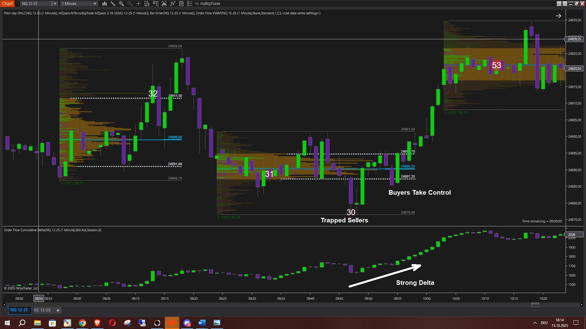 Trade Example 3: Orderflow Reversal